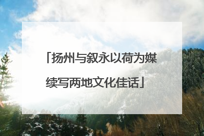 扬州与叙永以荷为媒续写两地文化佳话