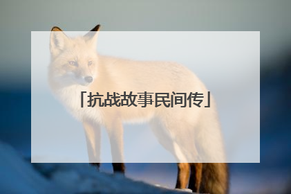 抗战故事民间传