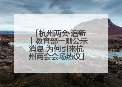 杭州两会·追新丨教育部一则公示消息 为何引来杭州两会会场热议