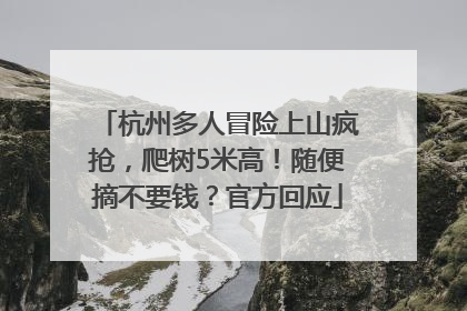 杭州多人冒险上山疯抢，爬树5米高！随便摘不要钱？官方回应