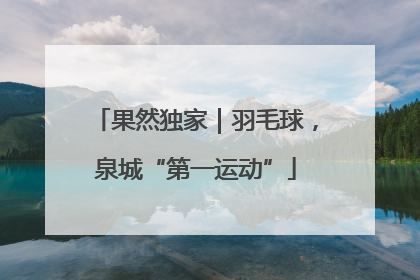 果然独家｜羽毛球，泉城“第一运动”