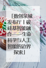 数创泉城发布厅丨碳硅基智能融合——生命科学与人工智能的边界探索