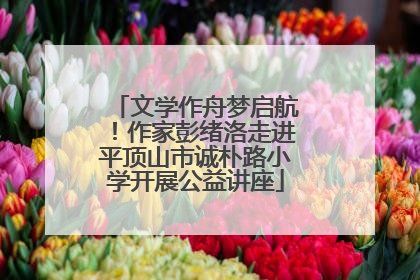 文学作舟梦启航！作家彭绪洛走进平顶山市诚朴路小学开展公益讲座