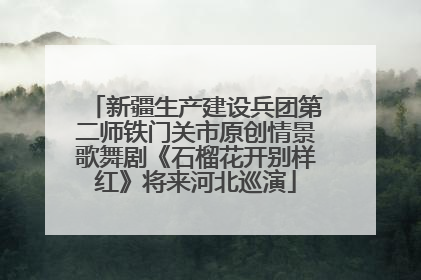 新疆生产建设兵团第二师铁门关市原创情景歌舞剧《石榴花开别样红》将来河北巡演
