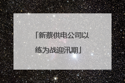 新蔡供电公司以练为战迎汛期