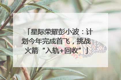 星际荣耀彭小波：计划今年完成首飞，挑战火箭“入轨+回收”