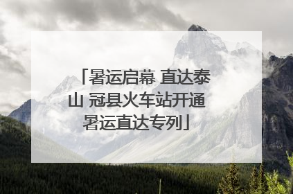 暑运启幕 直达泰山 冠县火车站开通暑运直达专列