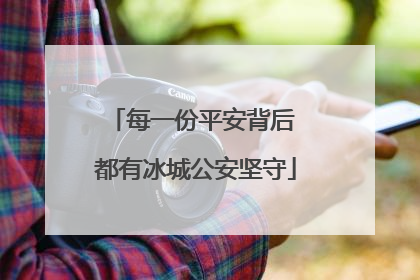 每一份平安背后 都有冰城公安坚守