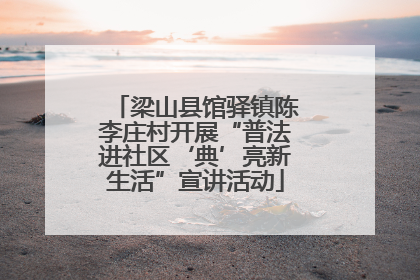 梁山县馆驿镇陈李庄村开展“普法进社区‘典’亮新生活”宣讲活动