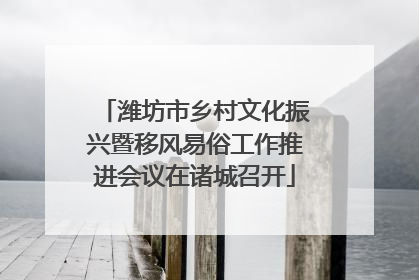 潍坊市乡村文化振兴暨移风易俗工作推进会议在诸城召开