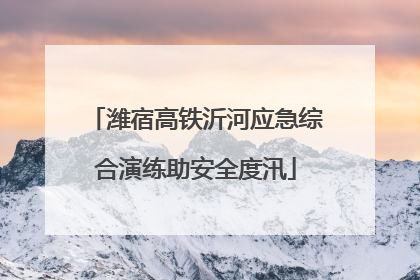 潍宿高铁沂河应急综合演练助安全度汛