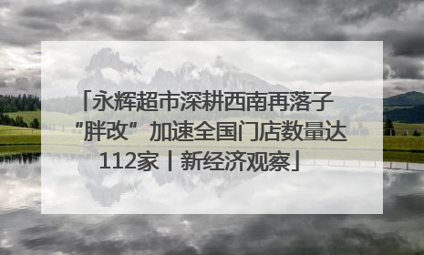 永辉超市深耕西南再落子 “胖改”加速全国门店数量达112家丨新经济观察