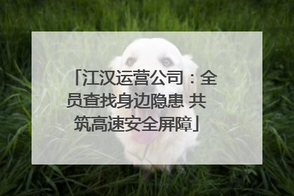 江汉运营公司：全员查找身边隐患 共筑高速安全屏障