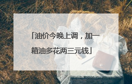 油价今晚上调，加一箱油多花两三元钱