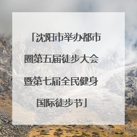 沈阳市举办都市圈第五届徒步大会暨第七届全民健身国际徒步节