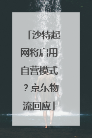 沙特起网将启用自营模式？京东物流回应