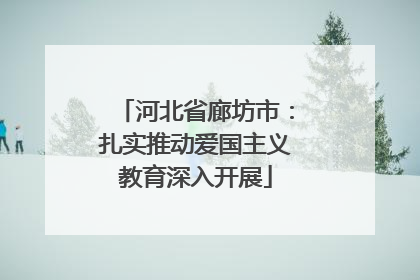 河北省廊坊市：扎实推动爱国主义教育深入开展