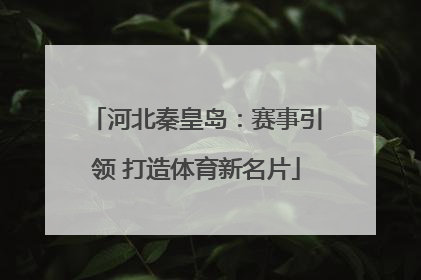 河北秦皇岛：赛事引领 打造体育新名片