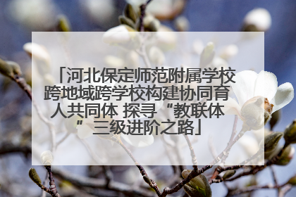 河北保定师范附属学校跨地域跨学校构建协同育人共同体 探寻“教联体”三级进阶之路