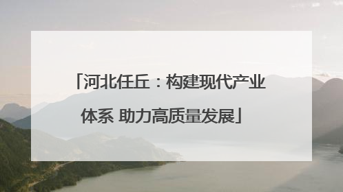 河北任丘：构建现代产业体系 助力高质量发展