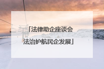 法律助企座谈会 法治护航民企发展
