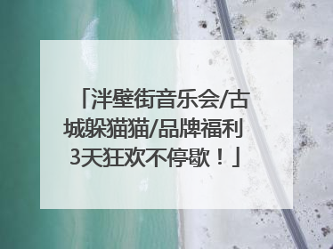 泮壁街音乐会/古城躲猫猫/品牌福利3天狂欢不停歇！