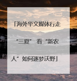 海外华文媒体行走“三夏” 看“新农人”如何逐梦沃野