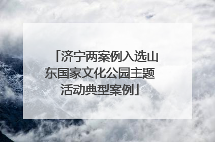 济宁两案例入选山东国家文化公园主题活动典型案例
