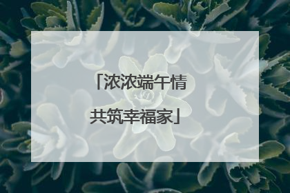 浓浓端午情 共筑幸福家