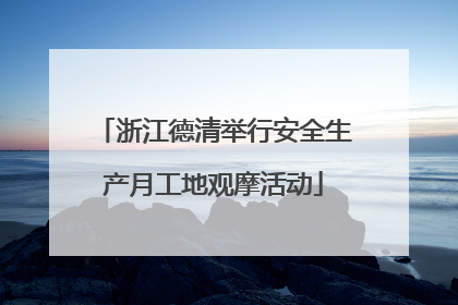 浙江德清举行安全生产月工地观摩活动