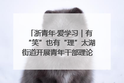 浙青年·爱学习｜有“笑”也有“理”太湖街道开展青年干部理论宣讲“开放麦”