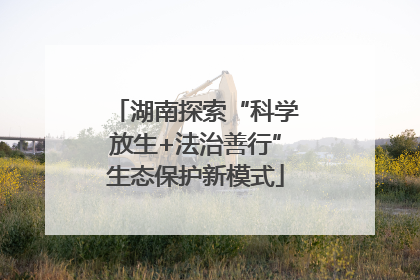 湖南探索“科学放生+法治善行”生态保护新模式