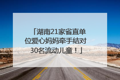 湖南21家省直单位爱心妈妈牵手结对30名流动儿童！
