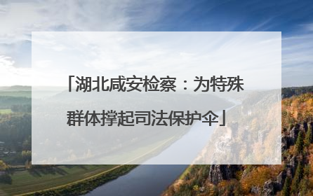 湖北咸安检察：为特殊群体撑起司法保护伞