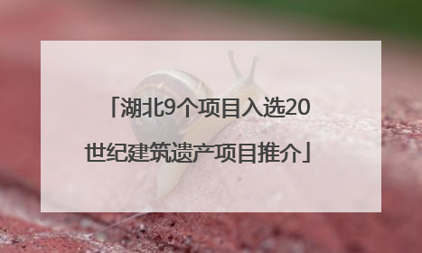 湖北9个项目入选20世纪建筑遗产项目推介