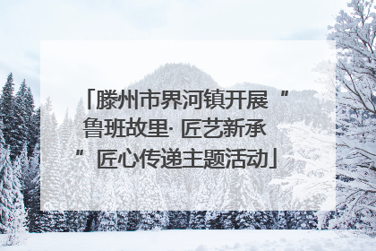 滕州市界河镇开展“鲁班故里· 匠艺新承”匠心传递主题活动