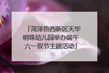 菏泽鲁西新区天华明珠幼儿园举办端午六一双节主题活动