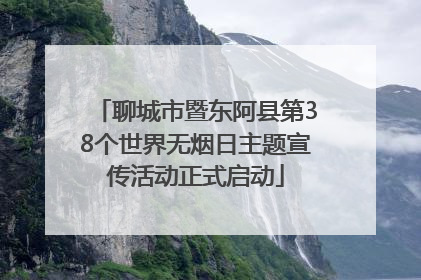 聊城市暨东阿县第38个世界无烟日主题宣传活动正式启动