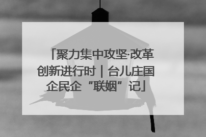 聚力集中攻坚·改革创新进行时｜台儿庄国企民企“联姻”记