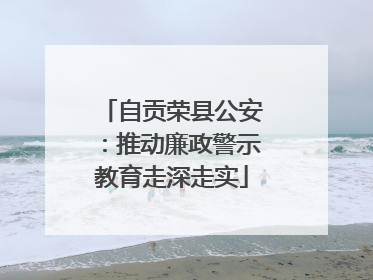 自贡荣县公安：推动廉政警示教育走深走实
