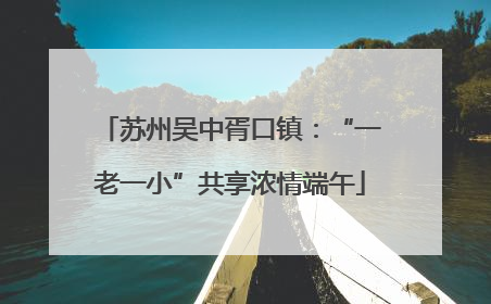 苏州吴中胥口镇：“一老一小”共享浓情端午