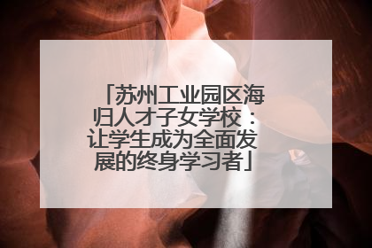 苏州工业园区海归人才子女学校：让学生成为全面发展的终身学习者