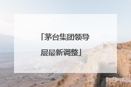 茅台集团领导层最新调整