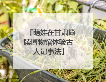 萌娃在甘肃简牍博物馆体验古人记事法