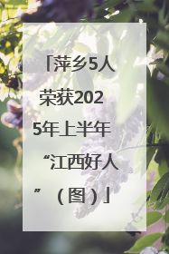 萍乡5人荣获2025年上半年“江西好人”（图）