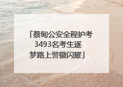 蔡甸公安全程护考 3493名考生逐梦路上警徽闪耀