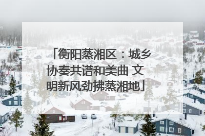 衡阳蒸湘区：城乡协奏共谱和美曲 文明新风劲拂蒸湘地