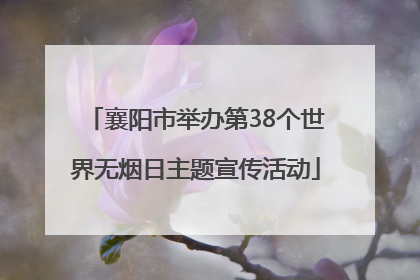 襄阳市举办第38个世界无烟日主题宣传活动