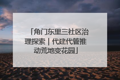角门东里三社区治理探索｜代建代管推动荒地变花园