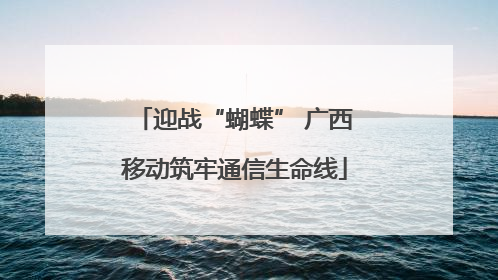 迎战“蝴蝶” 广西移动筑牢通信生命线